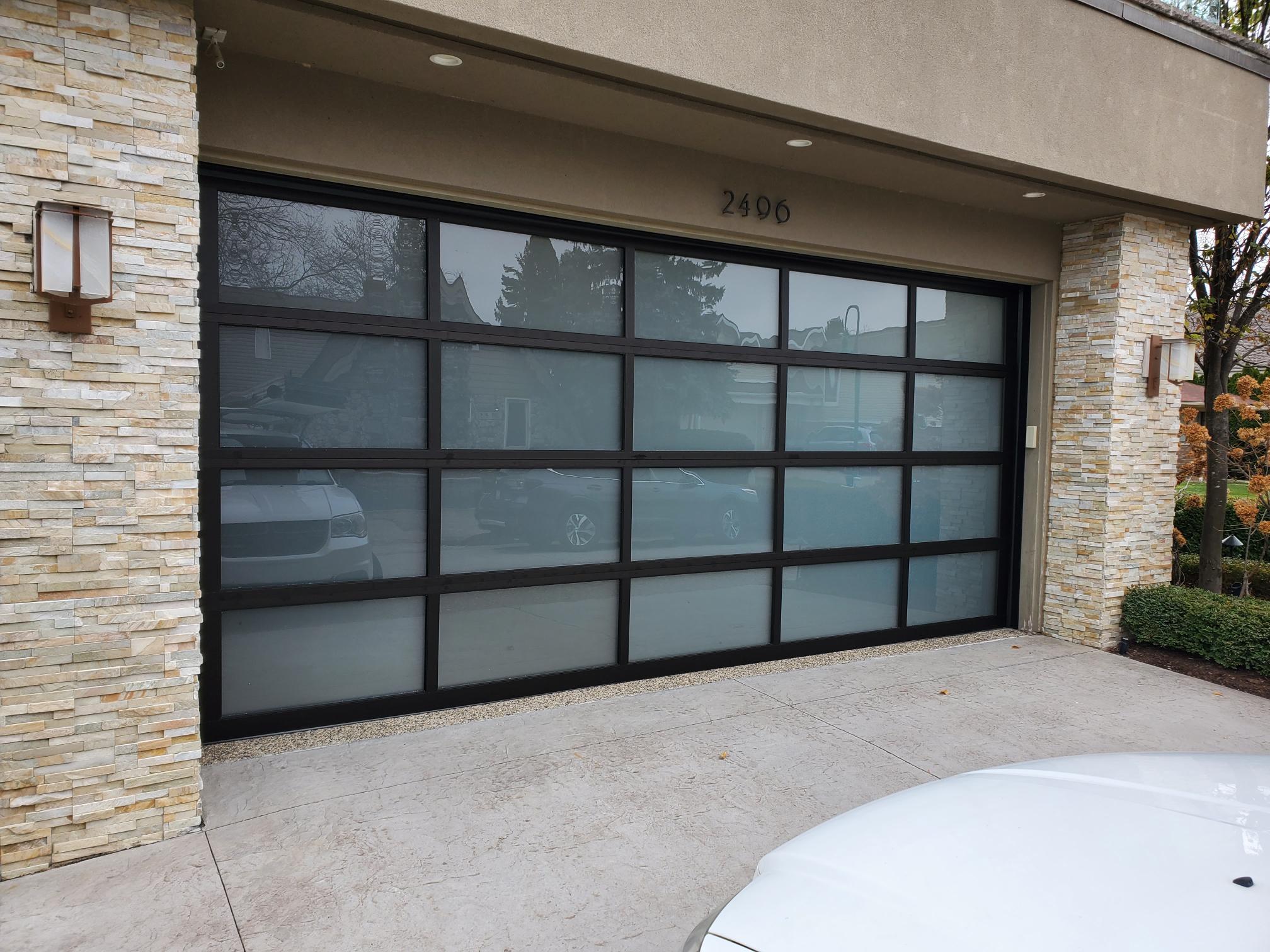 All Pro Garage Door Inc. - Amarr Vista Aluminum Framed-Frosted Glass Door